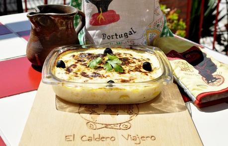 Bacalao con nata portugués (bacalhau com natas)