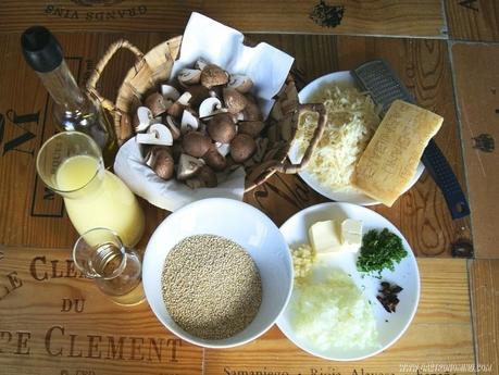 Quinotto con portobello Quinotto con portobello