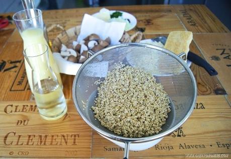 Quinotto con portobello Quinotto con portobello