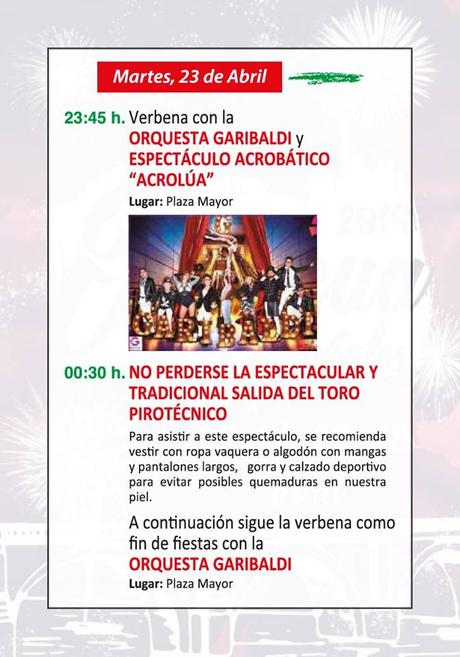 Programa de fiestas de la Pascua de Cacabelos 2019