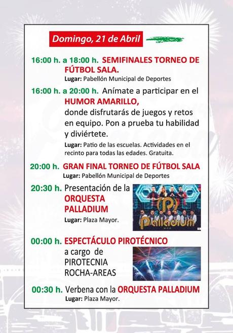 Programa de fiestas de la Pascua de Cacabelos 2019