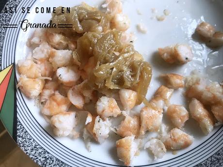 Canelones de berenjena rellenos de ricotta y gambas Canelones de berenjena rellenos de ricotta y gambas