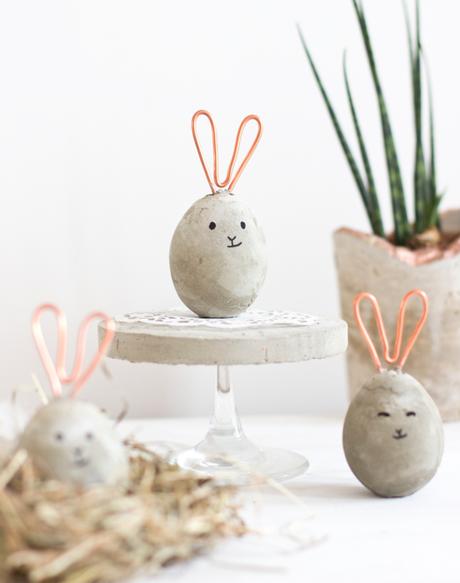 Diy Huevos de Pascua de cemento