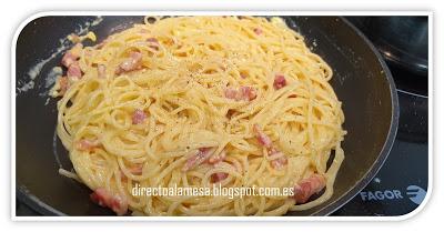 Spaguetis alla carbonara (receta auténtica)