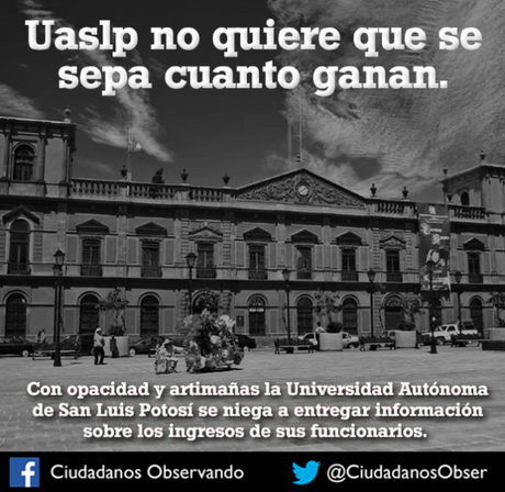 La UASLP no quiere transparentar el pago a sus funcionarios