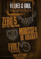Concierto de Zero 5, Mousse de Araña y Evolz en Sala Trashcan