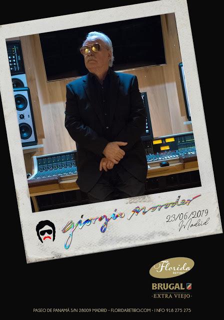 Giorgio Moroder, el 23 de junio en la sala Florida Retiro de Madrid Giorgio Moroder, el 23 de junio en la sala Florida Retiro de Madrid