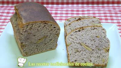 Receta fácil de pan dulce de vino tinto y nueces