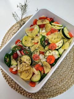 Verduras especiadas al horno