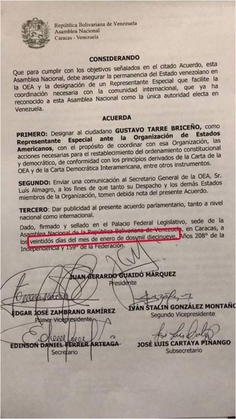 Otra pifia de Juan Guaidó