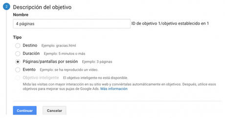 Aprende cómo configurar tus objetivos en Google Analytics