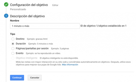 Aprende cómo configurar tus objetivos en Google Analytics