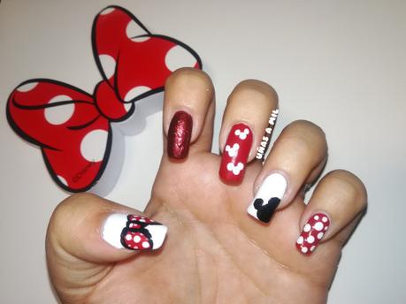 Diseño de uñas Disney: Mickey y Minnie