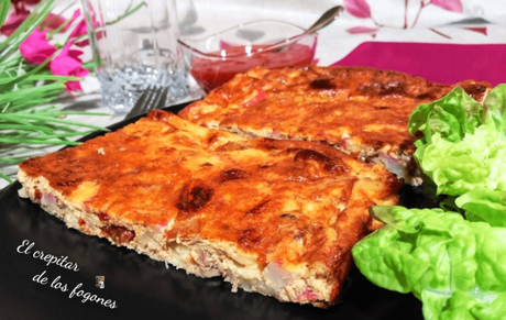 QUICHE DE SALMÓN, HORTALIZAS Y MOZZARELLA