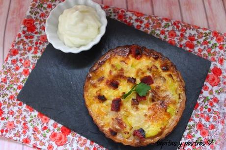 QUICHE DE SALMÓN, HORTALIZAS Y MOZZARELLA