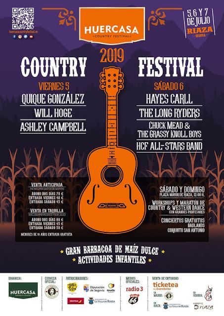 Huercasa Country Festival 2019: Quique González, Hayes Carll, Will Hoge, The Long Ryders, Ashley Campbell...