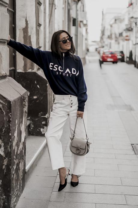 Escada sweatshirt - look sporty chic - Paperblog
