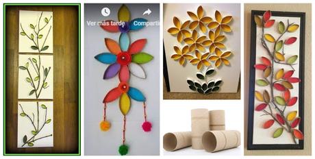 Haz lindos adornos para la pared reciclando rollos de papel higiénico