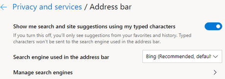 Microsoft agrega silenciosamente más motores de búsqueda a su navegador web
