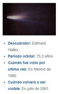 La historia del Cometa Halley.. ¿Cuándo volvera a pasar?