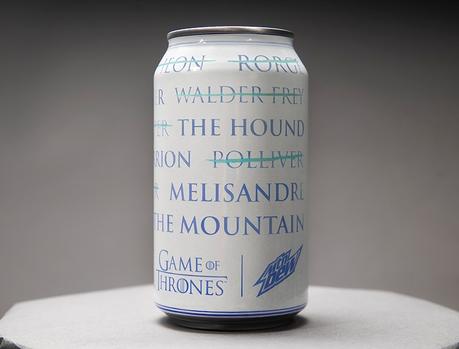 Mountain Dew lanza una lata que muestra las muertes de “Juego de Tronos” cuando se enfría