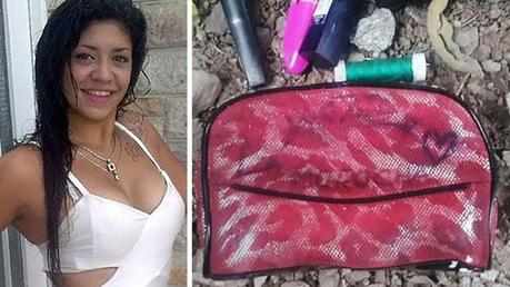 Araceli Fulles, junto a algunas de las pertenencias de la joven encontradas tras su desaparición