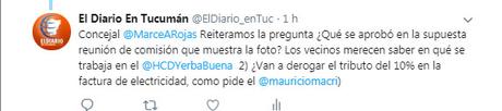 Yerba Buena: Marcelo Rojas  “sacado” por una nota que expone la tasa que eleva en un 10% la factura de la EDET