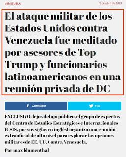 Destapada reunión secreta en EE.UU. para uso de fuerza militar en Venezuela