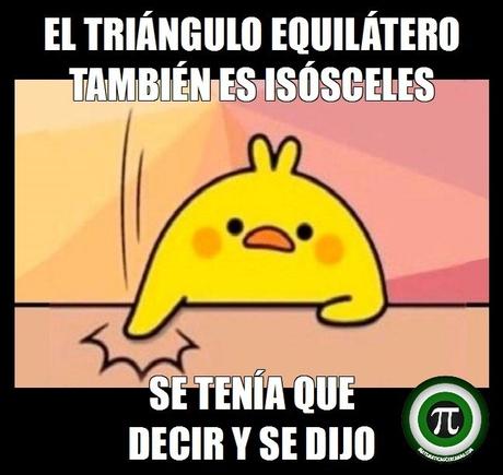 El triángulo equilátero también es isósceles…