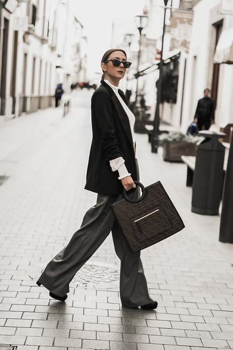 WORK STYLE: FENDI BAG + BOHO TOP ZARA clon bolso fendi