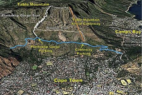 hiking-table-mountain-map-1 ▷ Senderismo Table Mountain: 10 consejos para llegar a la cima
