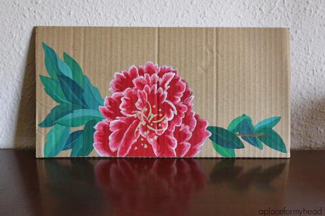 Pintando: Flores sobre cartón - Paperblog
