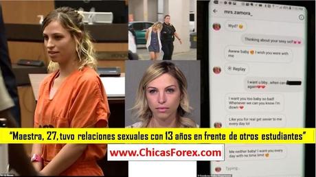 Maestra, 27, tuvo relaciones sexuales con 13 años en frente de otros estudiantes
