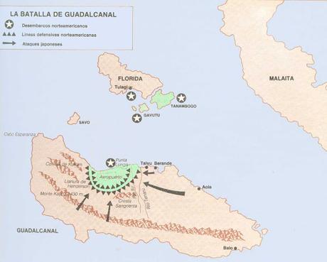 II GUERRA MUNDIAL. CAMBIO DE SIGNO EN LA LUCHA EN EL PACÍFICO (III):GUADALCANAL