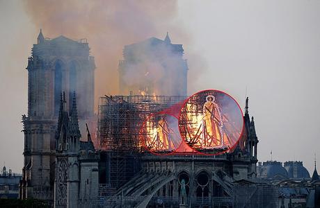 #Religiones: La imagen de #Jesús en medio de las llamas de Notre Dame #Paranormal (FOTOS)