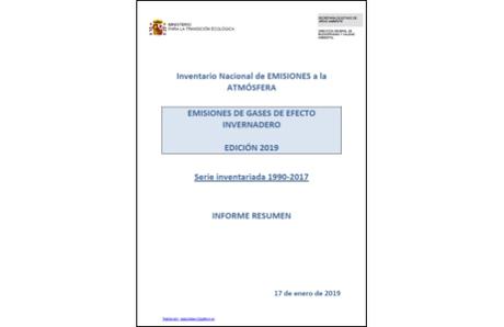 España: Inventario Nacional de Emisiones de GEI (Edición 2019)