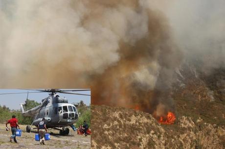 Galería: Así se combate el fuego en la Sierra de San Miguelito