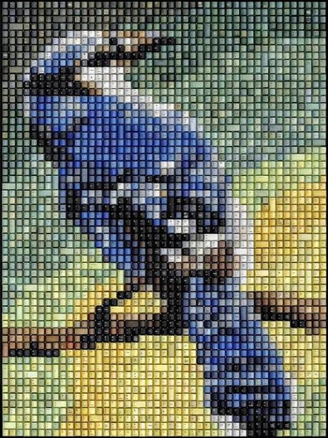 Mosaicos de teclas multicolores