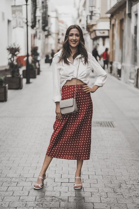 POLKA DOTS MIDI SKIRT: PIN UP