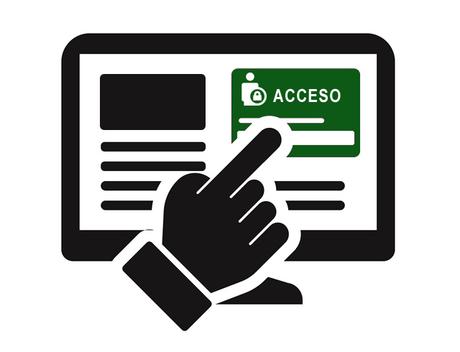 Botón de acceso a área privada web