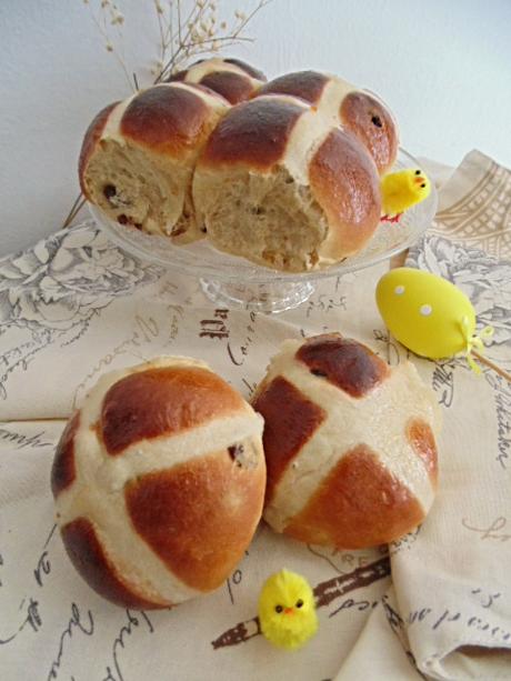 Hot cross buns. Bollitos de pascua