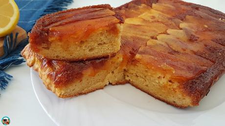 Tarta invertida de manzanas