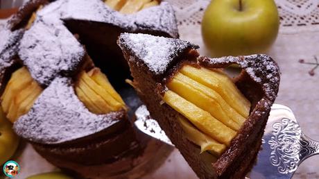 Tarta invertida de manzanas