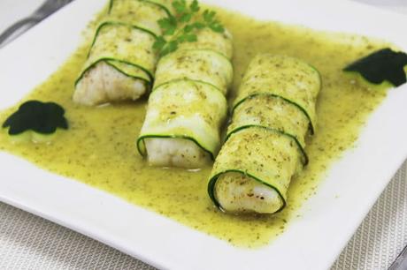 Canelones de calabacín y merluza olla GM