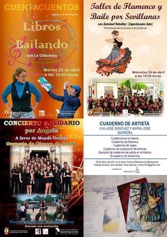 Agenda de actividades en el Centro Cultural Biblioteca de Montequinto del 22 al 28 de abril