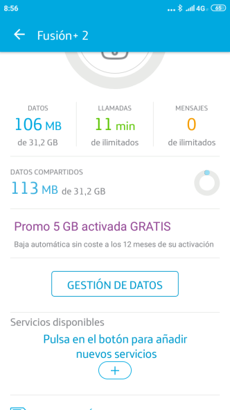 4GB gratis por un año  para  los clientes de Movistar que lo soliciten