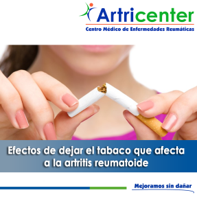 Artricenter: Efectos de dejar el tabaco que afecta a la artritis reumatoide