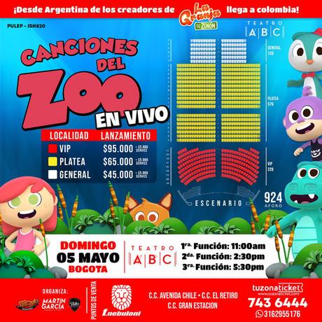 ¡Llega a Bogotá el fenómeno argentino infantil! Las canciones del zoo