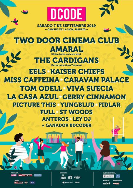 DCODE 2019: Two Door Cinema Club, Amaral, The Cardigans, EELS, Kaiser Chiefs, Miss Caffeina, Viva Suecia, La Casa Azul...