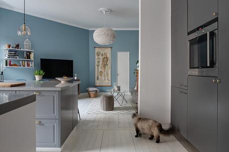 Una cocina colorida y Chic.